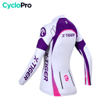MAILLOT LONG DE CYCLISME VIOLET - AUTOMNE - CONFORT+ - DESTOCKAGE maillot manches longues pour femme GT-Cycle Outdoor Store 