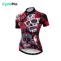 MAILLOT MANCHE COURTE FEMME - SKULL GT-Cycle Outdoor Store L 