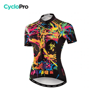 MAILLOT MANCHE COURTE FEMME - TYE & DYE GT-Cycle Outdoor Store L 