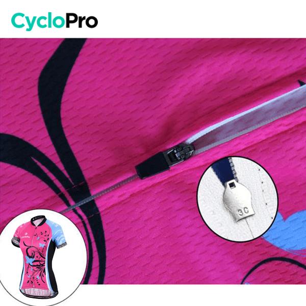 Maillot Vélo de Route à Fleurs - Confort+ - DESTOCKAGE Tenue de cyclisme été Cyclo Pro 