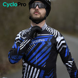 TENUE CYCLISTE AUTOMNE BLEUE - DIRTY+ tenue de cyclisme CycloPro 