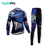 TENUE CYCLISTE AUTOMNE BLEUE - DIRTY+ tenue de cyclisme CycloPro Sans XS 