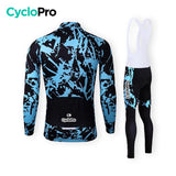 TENUE CYCLISTE AUTOMNE BLEUE - Splash+ tenue de cyclisme CycloPro 