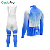 TENUE CYCLISTE AUTOMNE HOMME BLEUE - CRISTAL+ tenue cyclisme homme CycloPro 