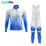 TENUE CYCLISTE AUTOMNE HOMME BLEUE - CRISTAL+ tenue cyclisme homme CycloPro XS 