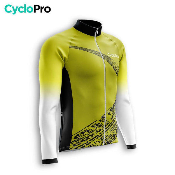 TENUE CYCLISTE AUTOMNE HOMME JAUNE - TRACE+ tenue cyclisme homme CycloPro 