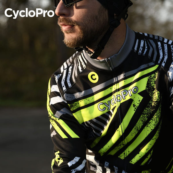 TENUE CYCLISTE AUTOMNE JAUNE - DIRTY+ tenue de cyclisme CycloPro 