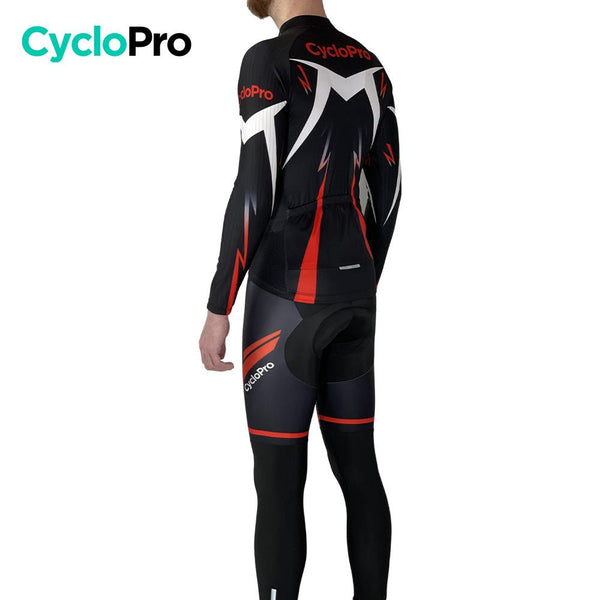Tenue cycliste automne Noire et Rouge - Confort+ tenue de cyclisme hiver GT-Cycle Outdoor Store 