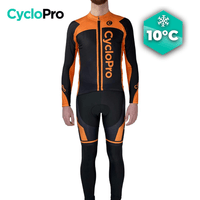 Tenue cycliste automne orange - Flash+ tenue de cyclisme automne GT-Cycle Outdoor Store Orange - Bretelles XS 