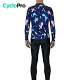 Tenue cycliste automne Rose et bleue - Origami tenue cyclisme homme GT-Cycle Outdoor Store 