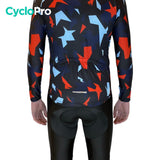 Tenue cycliste automne Rouge et bleue - Origami+ tenue cyclisme homme GT-Cycle Outdoor Store 