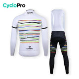 TENUE CYCLISTE HIVER BLANCHE - HAPPY+ tenue de cyclisme CycloPro 
