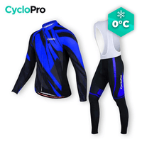 TENUE CYCLISTE HIVER BLEUE - ABSTRACT+ tenue cyclisme homme CycloPro Avec XS 