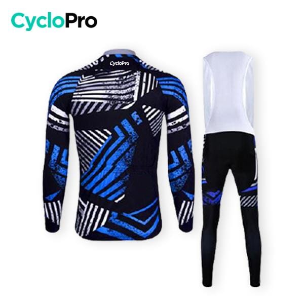TENUE CYCLISTE HIVER BLEUE - DIRTY+ - DESTOCKAGE tenue de cyclisme CycloPro 