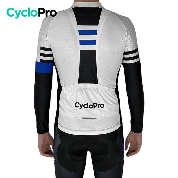 Tenue cycliste hiver Bleue et blanche - Pro+ - DESTOCKAGE tenue de cyclisme hiver GT-Cycle Outdoor Store 