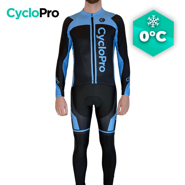Tenue cycliste hiver bleue - Flash+ tenue de cyclisme hiver GT-Cycle Outdoor Store Bleue - Bretelles XS 