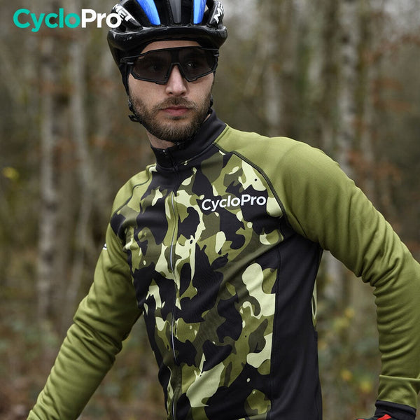 TENUE CYCLISTE HIVER FEUILLE - COMMANDEUR tenue de cyclisme CycloPro 