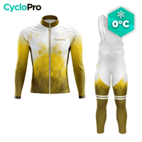 TENUE CYCLISTE HIVER HOMME JAUNE - CRISTAL+ tenue cyclisme homme CycloPro XS 