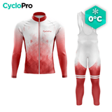 TENUE CYCLISTE HIVER HOMME ROUGE - CRISTAL+ tenue cyclisme homme CycloPro XS 