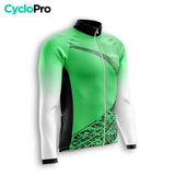 TENUE CYCLISTE HIVER HOMME VERTE - TRACE+ tenue cyclisme homme CycloPro 