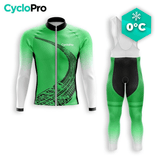 TENUE CYCLISTE HIVER HOMME VERTE - TRACE+ tenue cyclisme homme CycloPro XS 