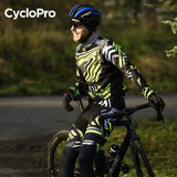 TENUE CYCLISTE HIVER JAUNE - DIRTY+ tenue de cyclisme CycloPro 