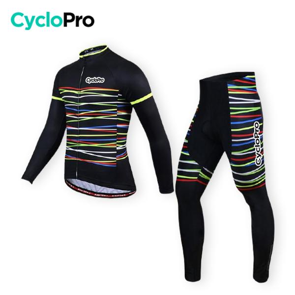 TENUE CYCLISTE HIVER NOIRE - HAPPY+ tenue de cyclisme CycloPro Sans XS 