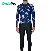 Tenue cycliste hiver Rose et bleue - Origami - DESTOCKAGE tenue cyclisme homme GT-Cycle Outdoor Store Avec XS 