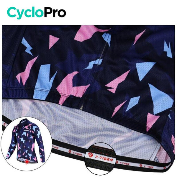 Tenue cycliste hiver Rose et bleue - Origami tenue cyclisme homme GT-Cycle Outdoor Store 