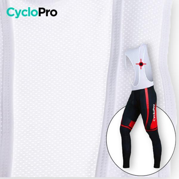 TENUE CYCLISTE HIVER ROUGE - ABSTRACT+ tenue de cyclisme CycloPro 