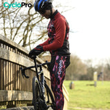 TENUE CYCLISTE HIVER ROUGE - COMMANDEUR tenue de cyclisme CycloPro 