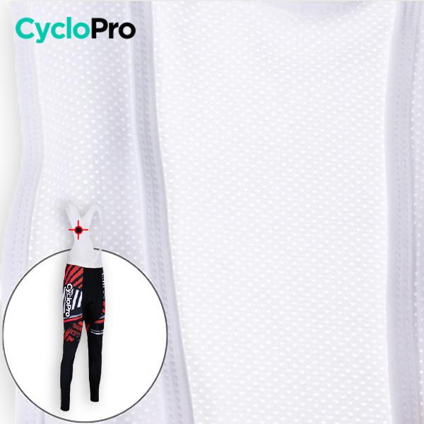 TENUE CYCLISTE HIVER ROUGE - DIRTY+ tenue de cyclisme CycloPro 