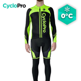 Tenue cycliste hiver verte - Flash+ tenue de cyclisme hiver GT-Cycle Outdoor Store Vert - Bretelles 3XL 