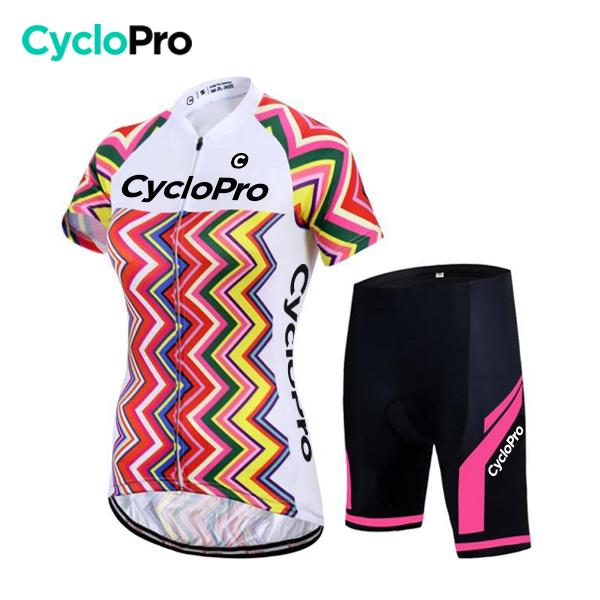 TENUE DE CYCLISME FEMME - ZIGZAG+ Tenue de cyclisme été CycloPro Sans XS 