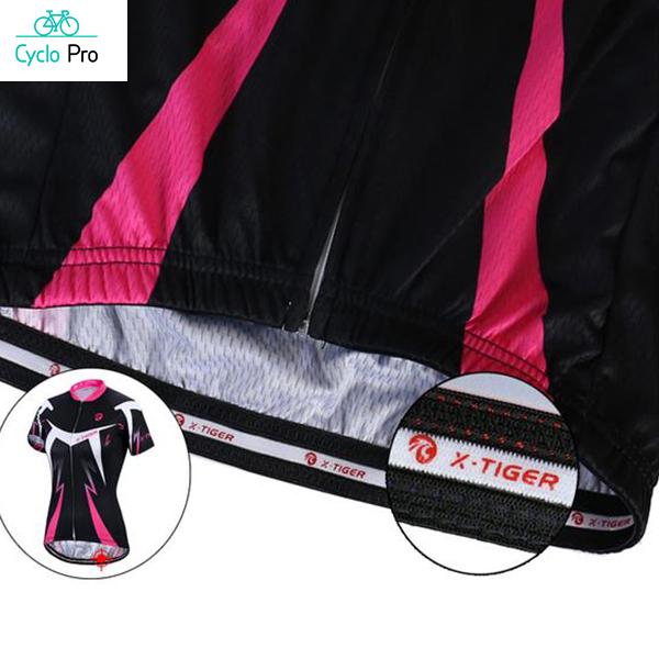 Tenue Vélo de Route Noire et Rose - Confort+ - DESTOCKAGE Tenue de cyclisme été Cyclo Pro 