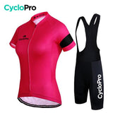 TENUE VÉLO DE ROUTE ROSE - ÉLÉGANCE+ - DESTOCKAGE Tenue de cyclisme été CycloPro Avec XS 