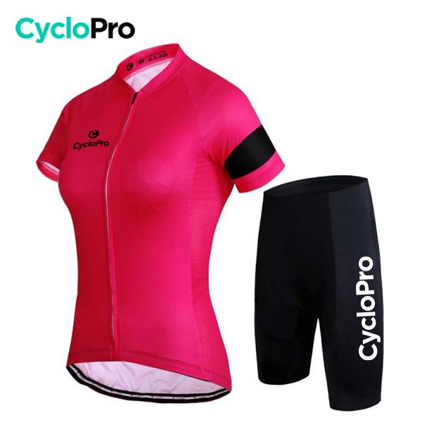 TENUE VÉLO DE ROUTE ROSE - ÉLÉGANCE+ - DESTOCKAGE Tenue de cyclisme été CycloPro Sans XS 