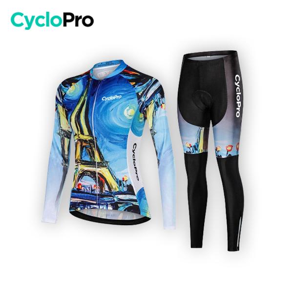 TENUE VÉLO FEMME HIVER - EIFFEL+ tenue de cyclisme CycloPro Sans XXL 