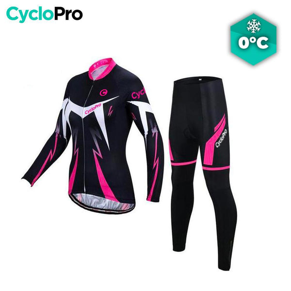 Tenue Vélo Hiver Rose - Confort+ tenue thermique femme GT-Cycle Outdoor Store Sans bretelles XS 