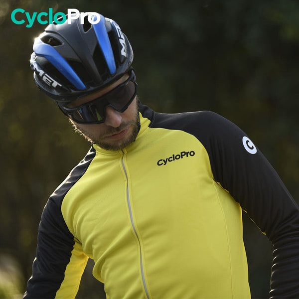 Thermique Cyclisme Jaune - Thermika Veste thermique velo CycloPro 