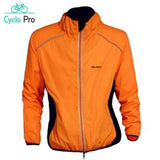 Veste de cyclisme coupe-vent et réfléchissant Cyclo Pro Manches longues - Orange L 