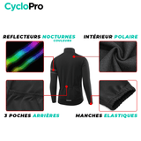 Veste Thermique Cyclisme Bleue - Mountain+ - DESTOCKAGE Veste thermique velo CycloPro 