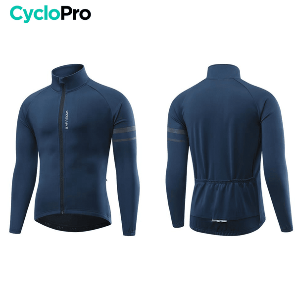 Veste Thermique Cyclisme Bleue - Mountain+ - DESTOCKAGE Veste thermique velo CycloPro 