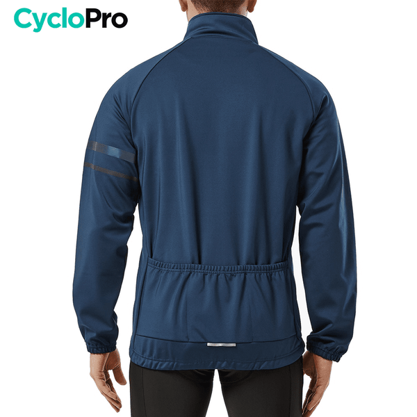 Veste Thermique Cyclisme Bleue - Mountain+ - DESTOCKAGE Veste thermique velo CycloPro 